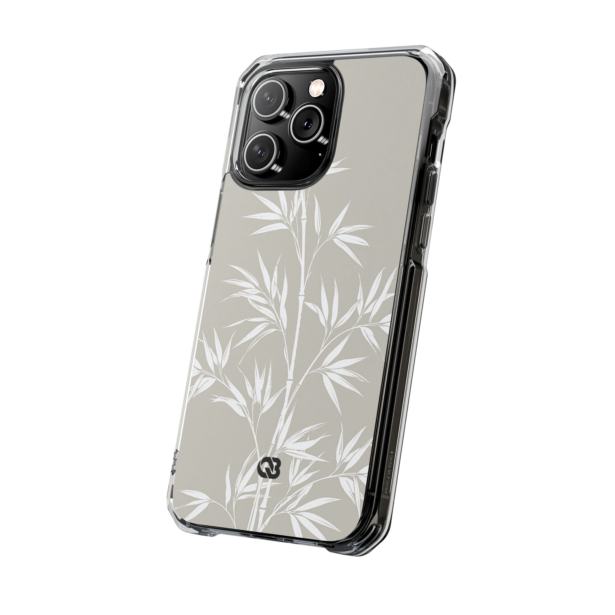 Beige Impact MagSafe Phone Case for iPhone - Sandstone Bamboo Stalks