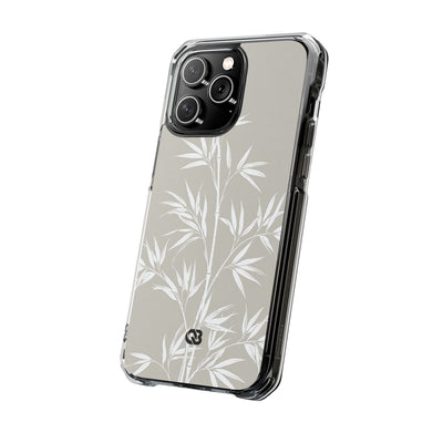 Beige Impact MagSafe Phone Case for iPhone - Sandstone Bamboo Stalks