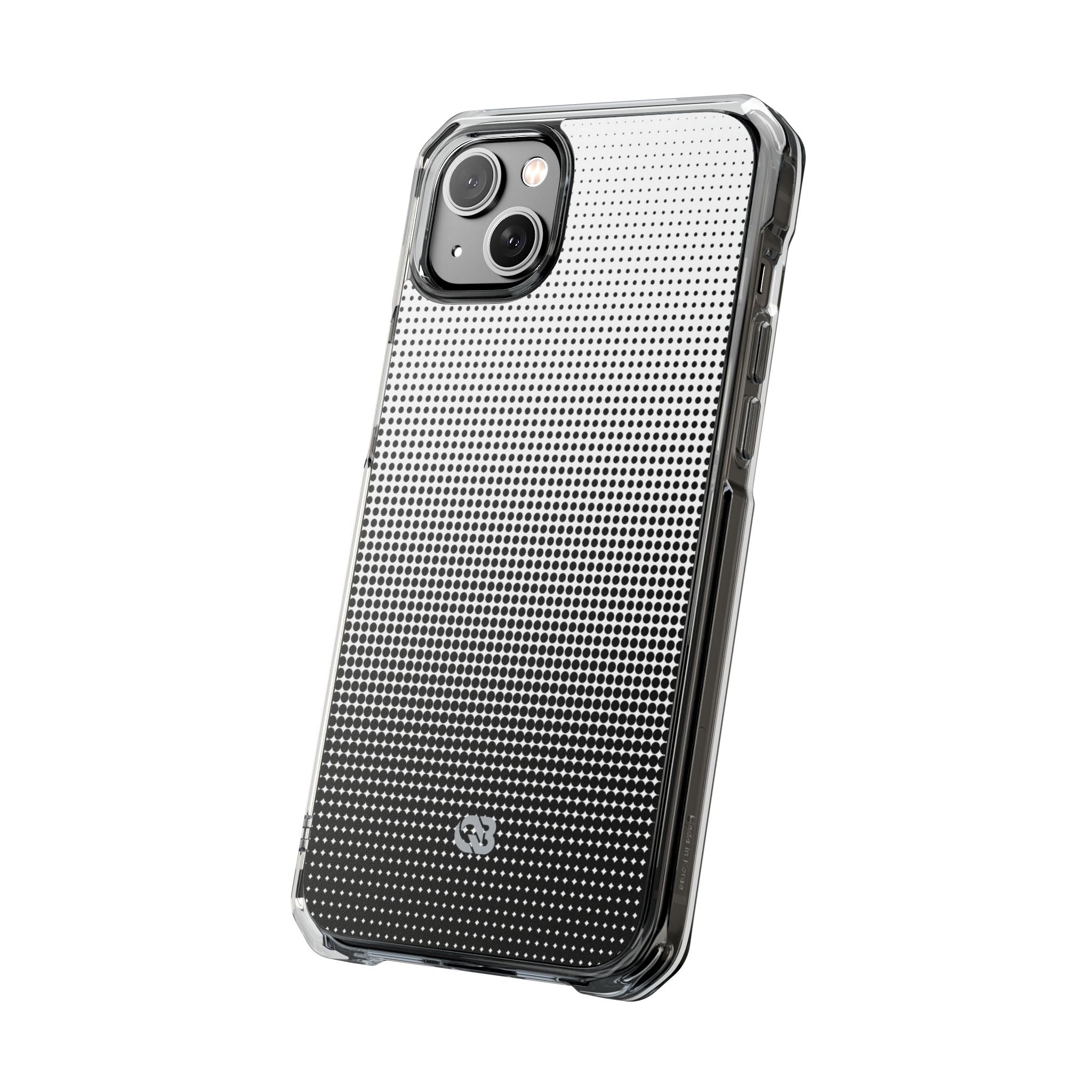 Black Impact MagSafe Phone Case for iPhone - Obsidian Halftone Flux