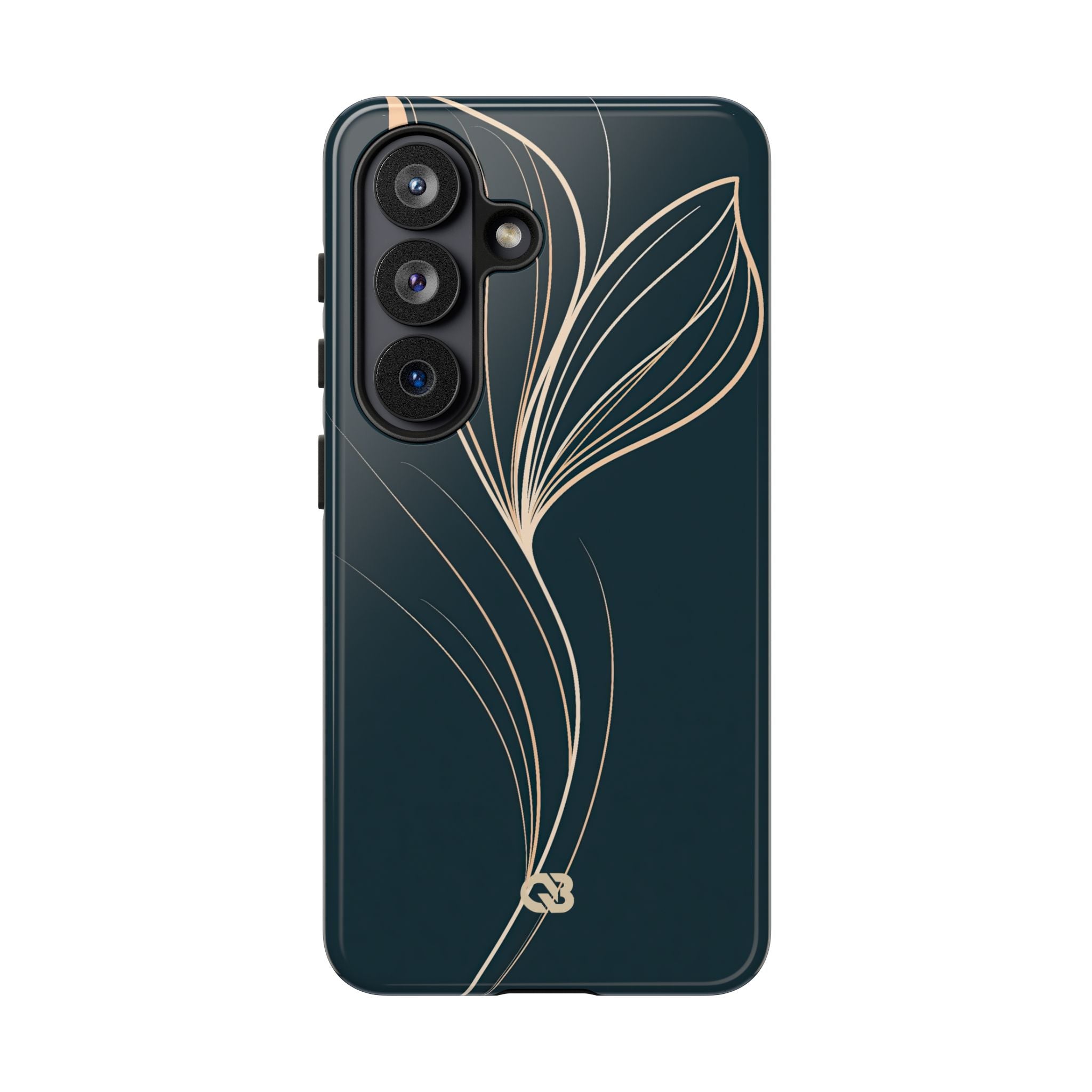 Teal Tough Phone Case for Samsung - Sandstone Silk Flora