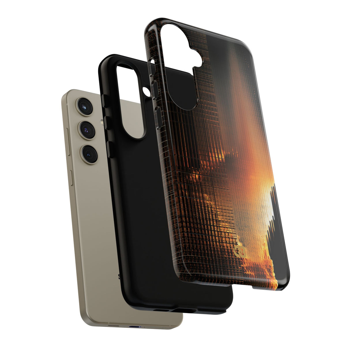 Luminous Grid · Tough Phone Case for Samsung · Black