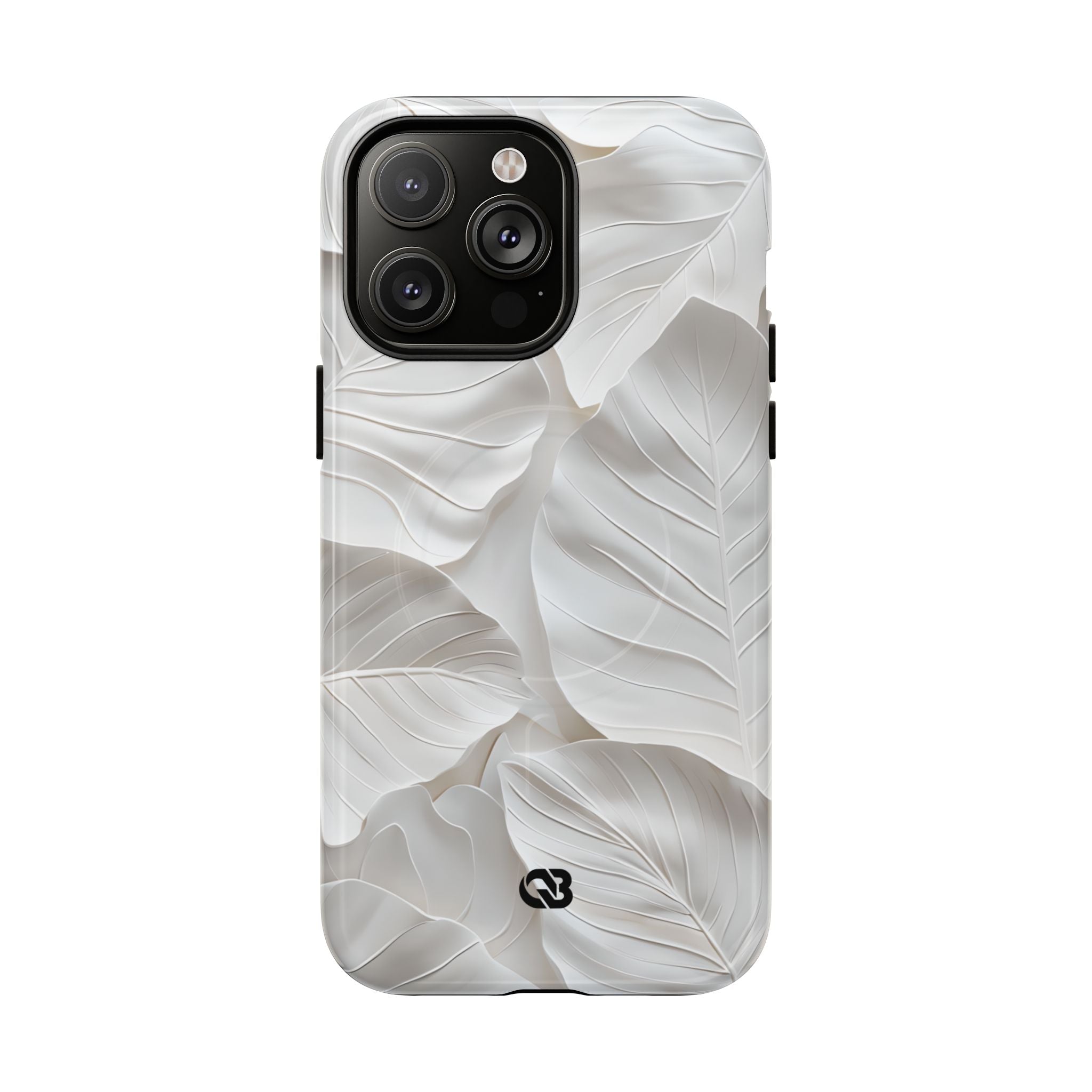 Sculpted Ivory Leaves · Tough+ Hoesje voor iPhone · Magsafe