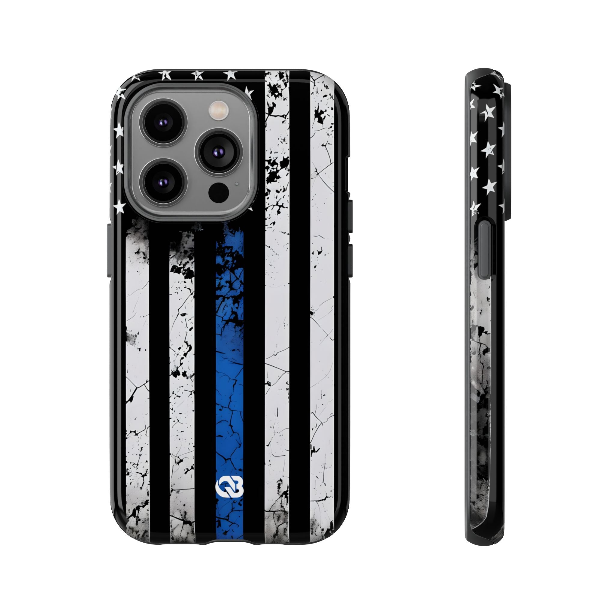 Gritty Cobalt Flag · Tough Phone Case for iPhone