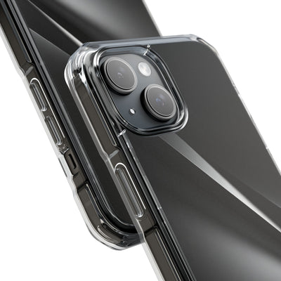 Obsidian Ridge · Clear Impact Magnetic Phone Case for iPhone ·  Black