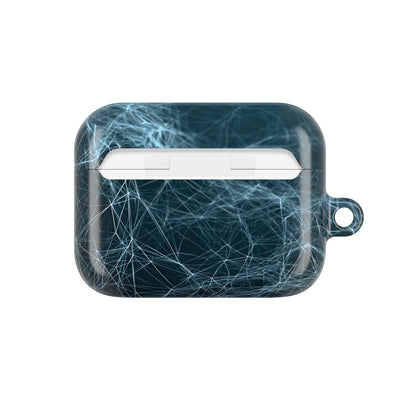 Cyan Lattice Grid · Hard Case for AirPods & AirPods Pro · Teal