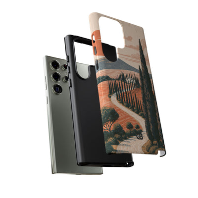 Tuscan Cypress Horizon · Tough Phone Case for Samsung · Orange