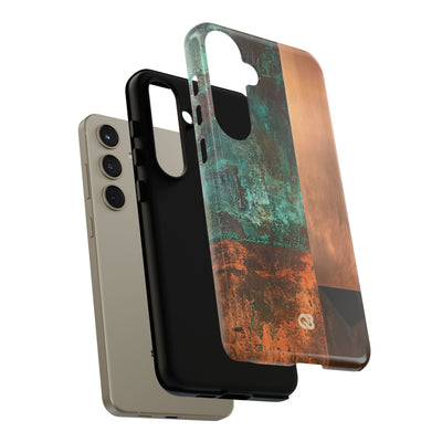 Teal Tough Phone Case for Samsung - Verdigris Copper Slab