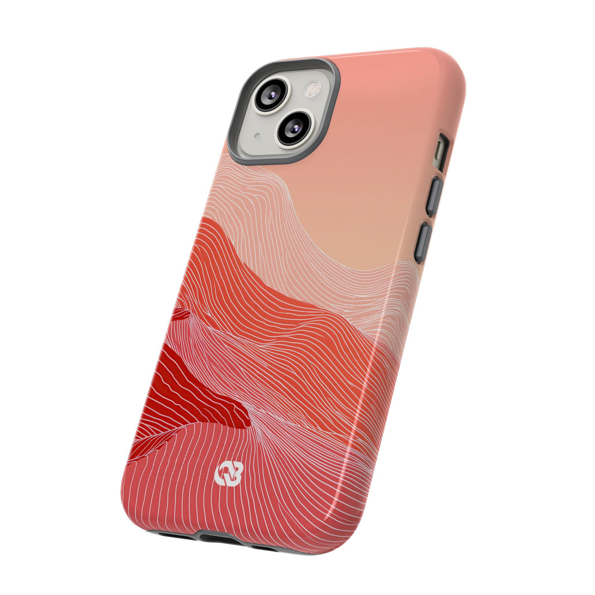 Coral Ridge Contours · Tough Phone Case for iPhone · Red