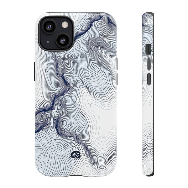 Nordic Ridge Contour · Tough Phone Case for iPhone · White