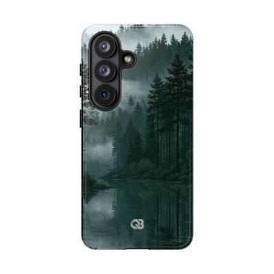 Green Tough Phone Case for Samsung - Misty Evergreen Mirror