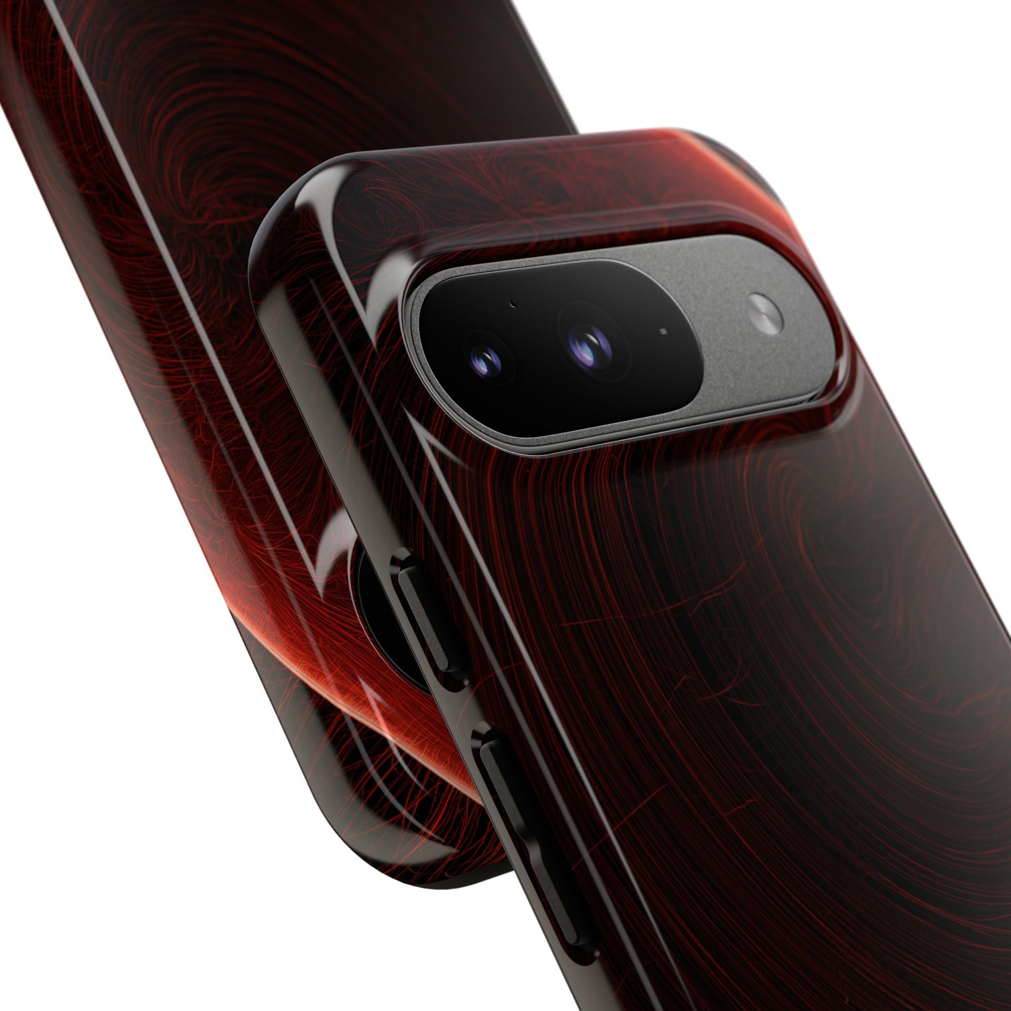 Red Tough Phone Case for Google Pixel - Crimson Flare Flux