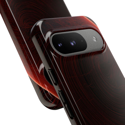 Red Tough Phone Case for Google Pixel - Crimson Flare Flux