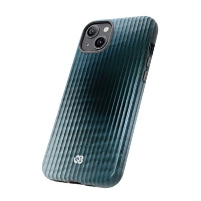 Blue Tough Phone Case for iPhone - Glacial Reeded Glass