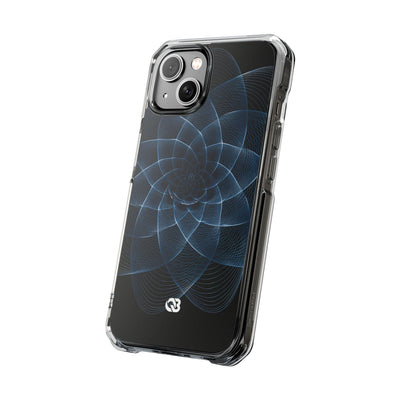 Blue Impact MagSafe Phone Case for iPhone - Cobalt Geometric Bloom