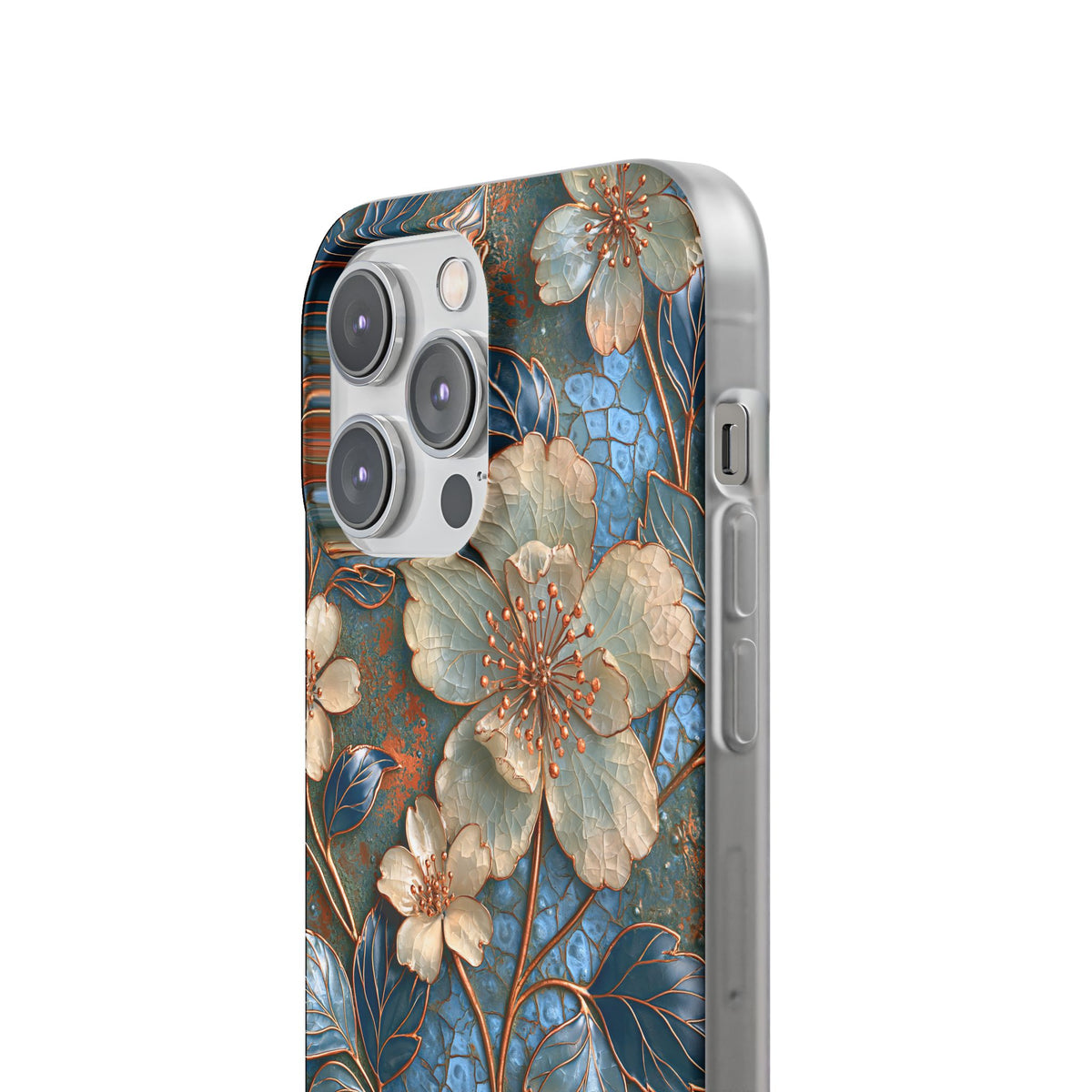 Gilded Blossom Reverie · Lite Phone Case for iPhone ·  Teal