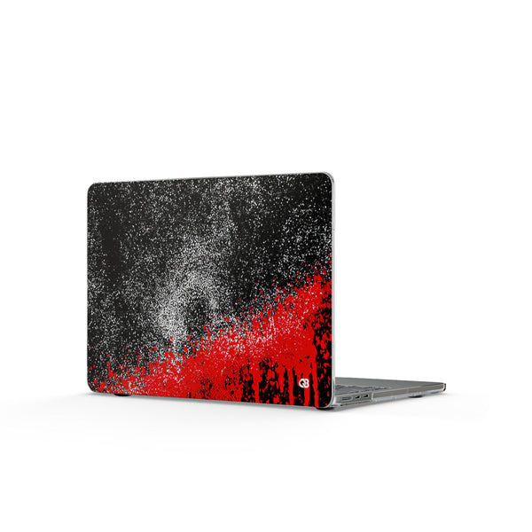 Crimson Noir Drip · Clear Hard Case for MacBook · Black