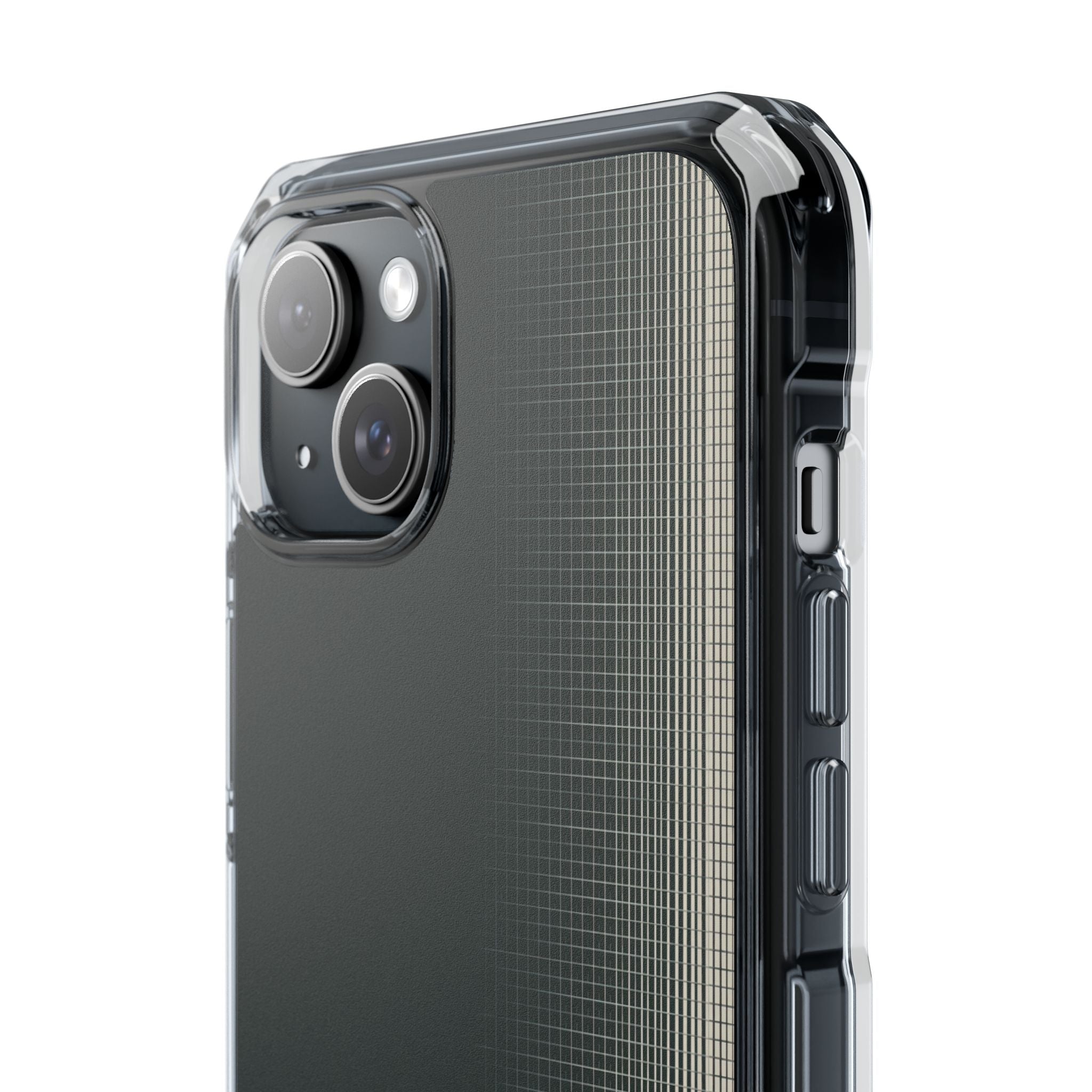 Grey Impact MagSafe Phone Case for iPhone - Charcoal Tech Grid