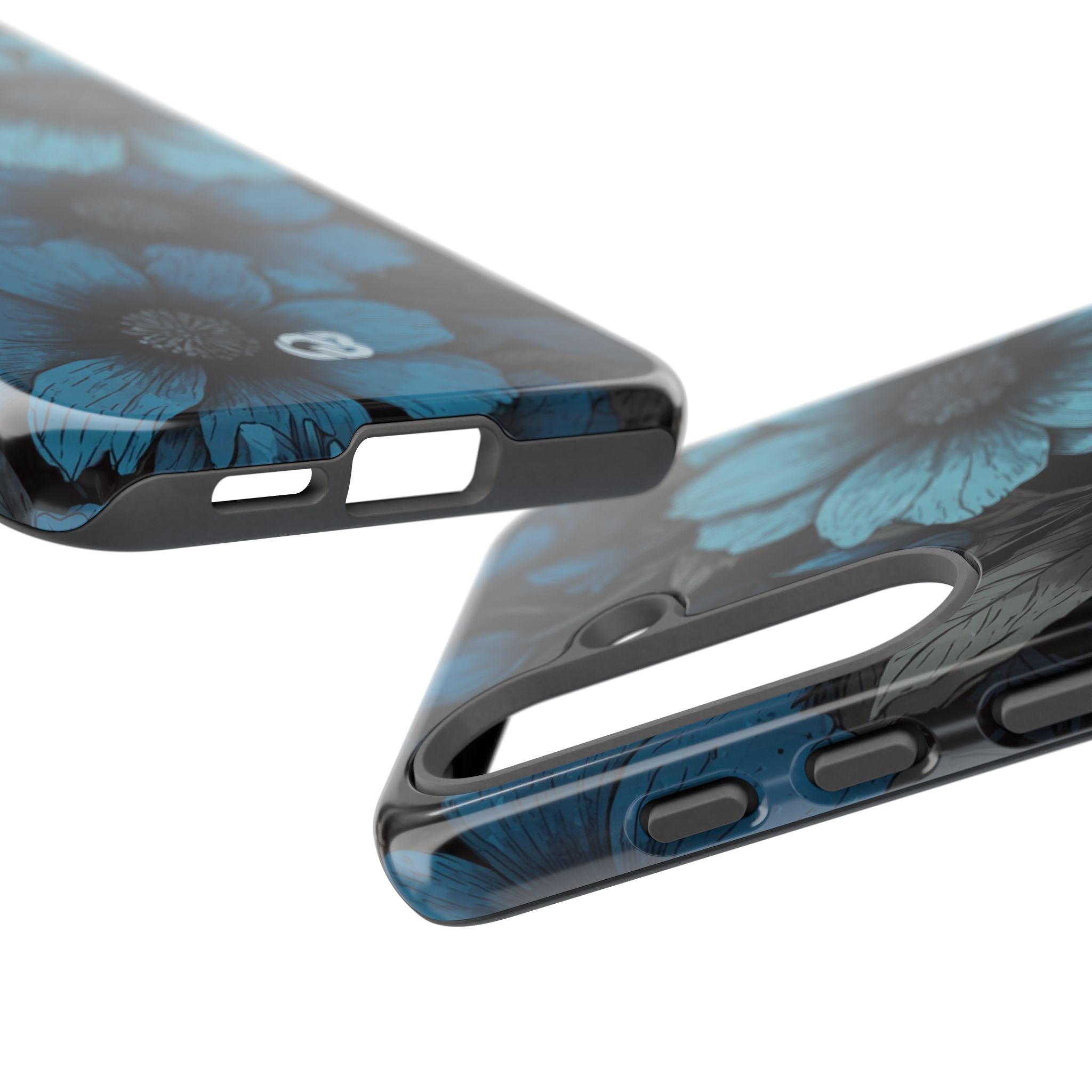 Obsidian Blue Petals · Tough Handyhülle für Samsung