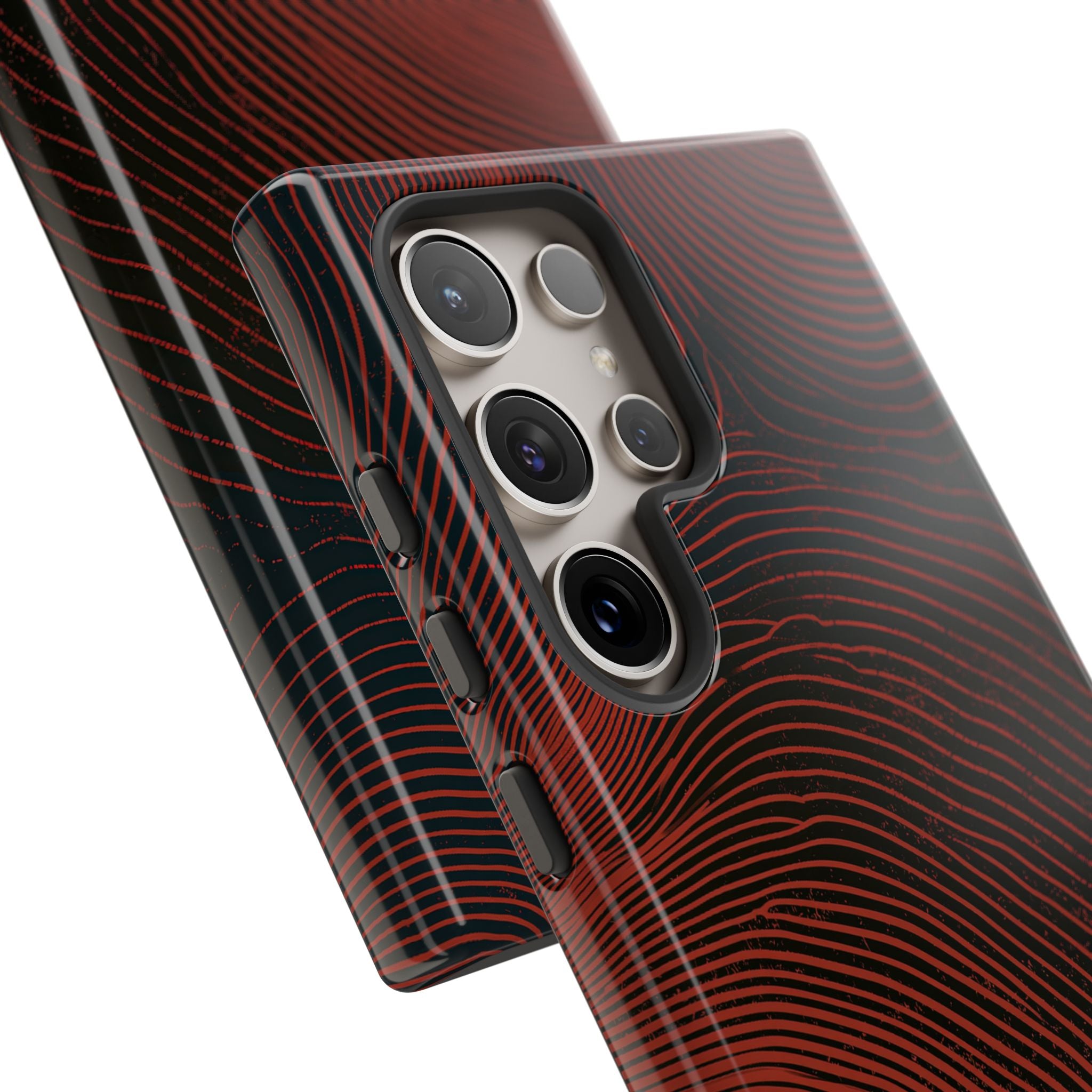 Red Tough Phone Case for Samsung - Terracotta Nerve Map