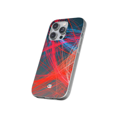 Neon Fiber Stream · Lite Phone Case for iPhone ·  Red