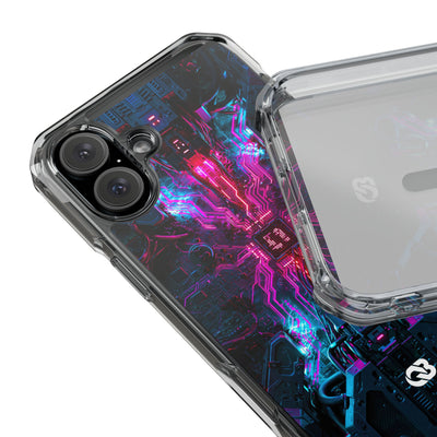 Neural Circuit Core · Clear Impact Magnetic Phone Case for iPhone ·  Black