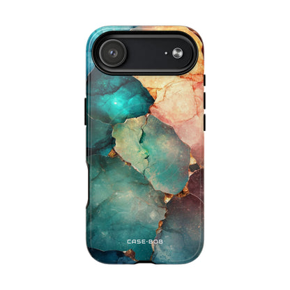 Teal Mosaic Veins iPhone 17 Air Case - Tough+ - CASE•BOB