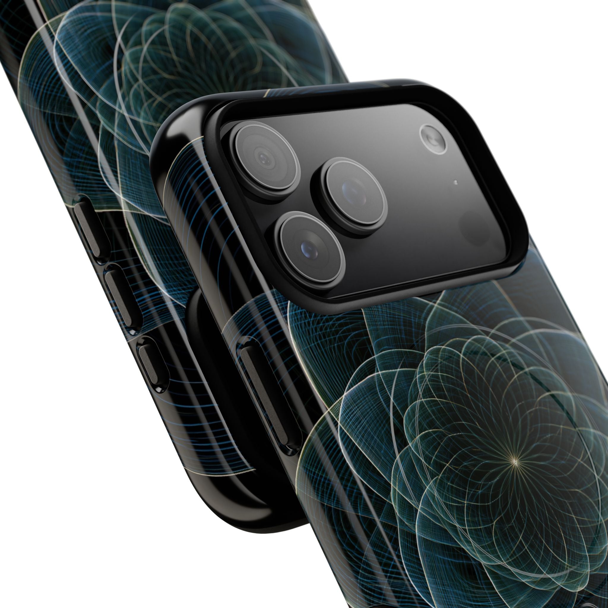 Blue Tough 2.0 Magsafe Phone Case for iPhone - Celestial Wireframe Bloom