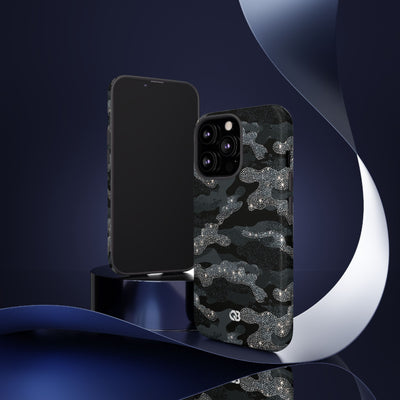 Glitter Shadow Camo · Tough Phone Case for iPhone · Black