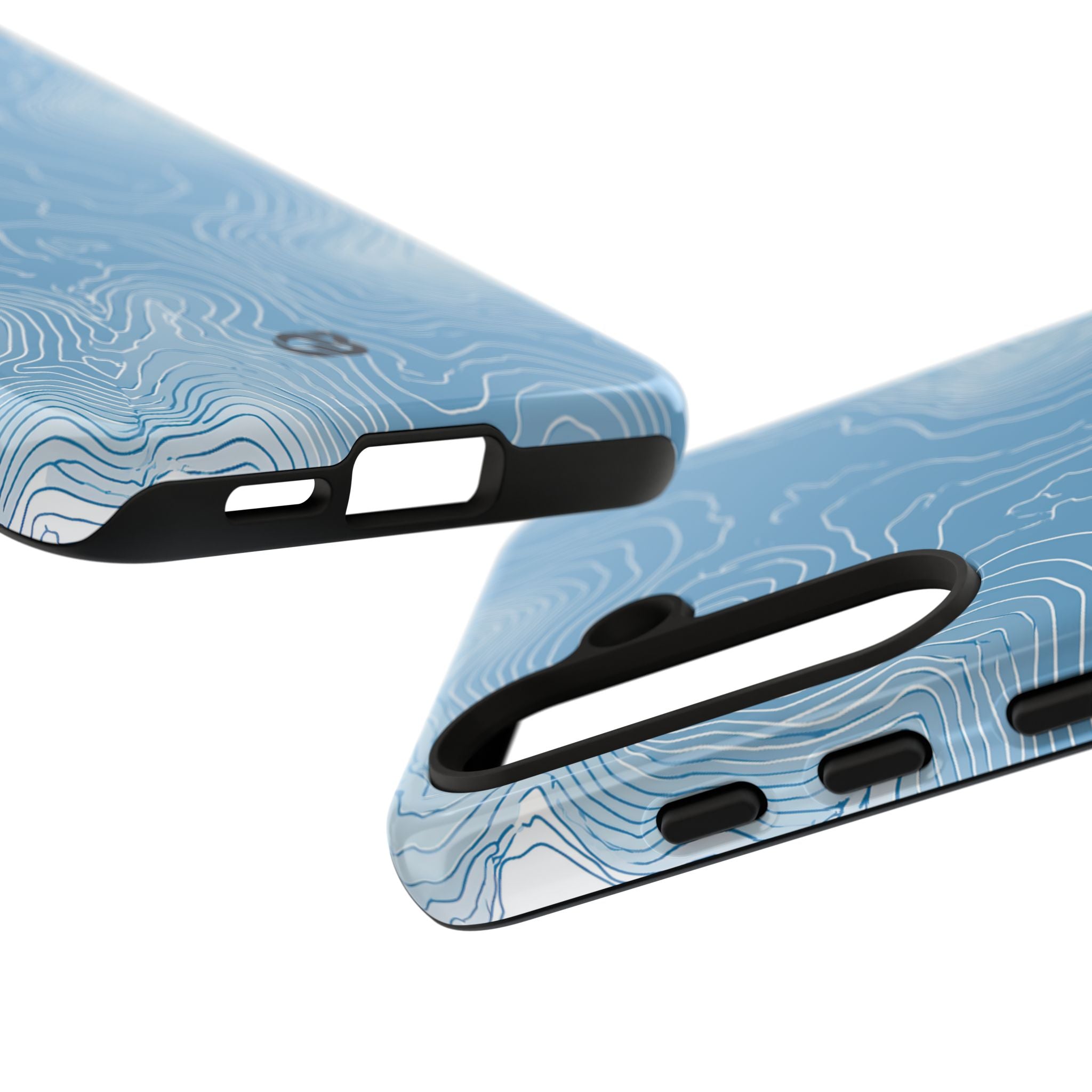 Blue Tough Phone Case for Samsung - Glacial Ridge Topo