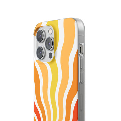 Amber Solar Waves · Soft Phone Case for iPhone