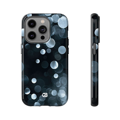 Black Tough Phone Case for iPhone - Silver Orbit Glow