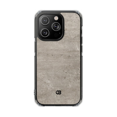 Grey Impact MagSafe Phone Case for iPhone - Brutalist Stone Grit