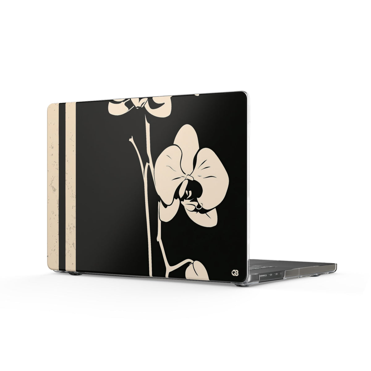 Nocturne Orchid · Clear Hard Case for MacBook · Black