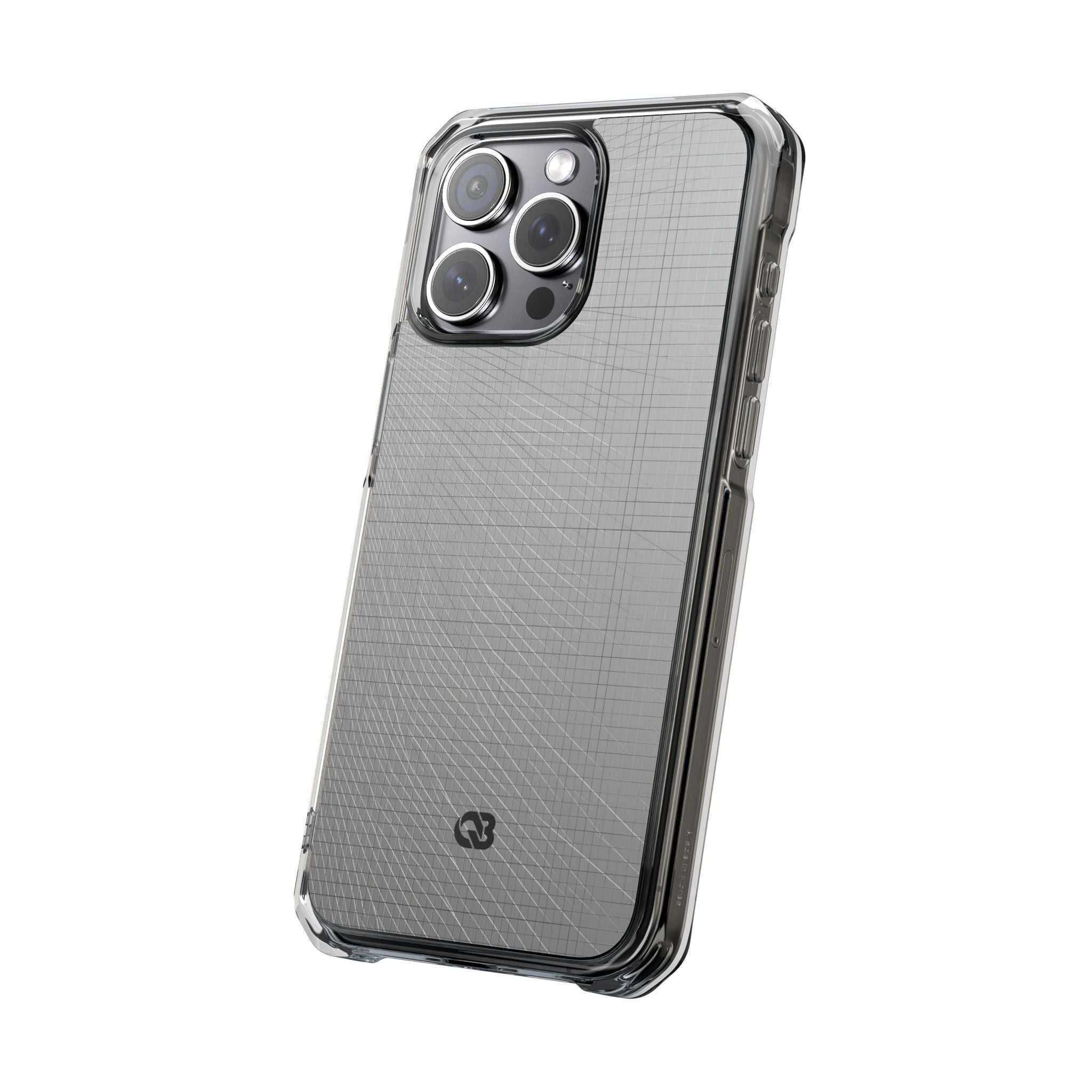 Grey Impact MagSafe Phone Case for iPhone - Chrome Mesh Warp