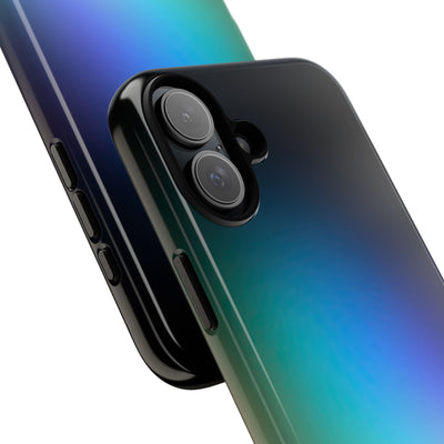 Black Tough Phone Case for iPhone - Electric Prism Grain
