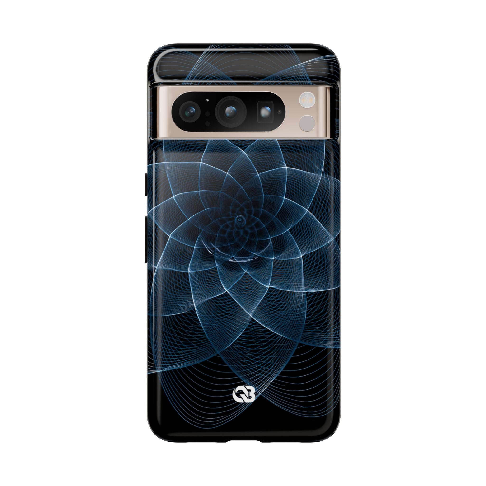 Blue Tough Phone Case for Google Pixel - Cobalt Geometric Bloom