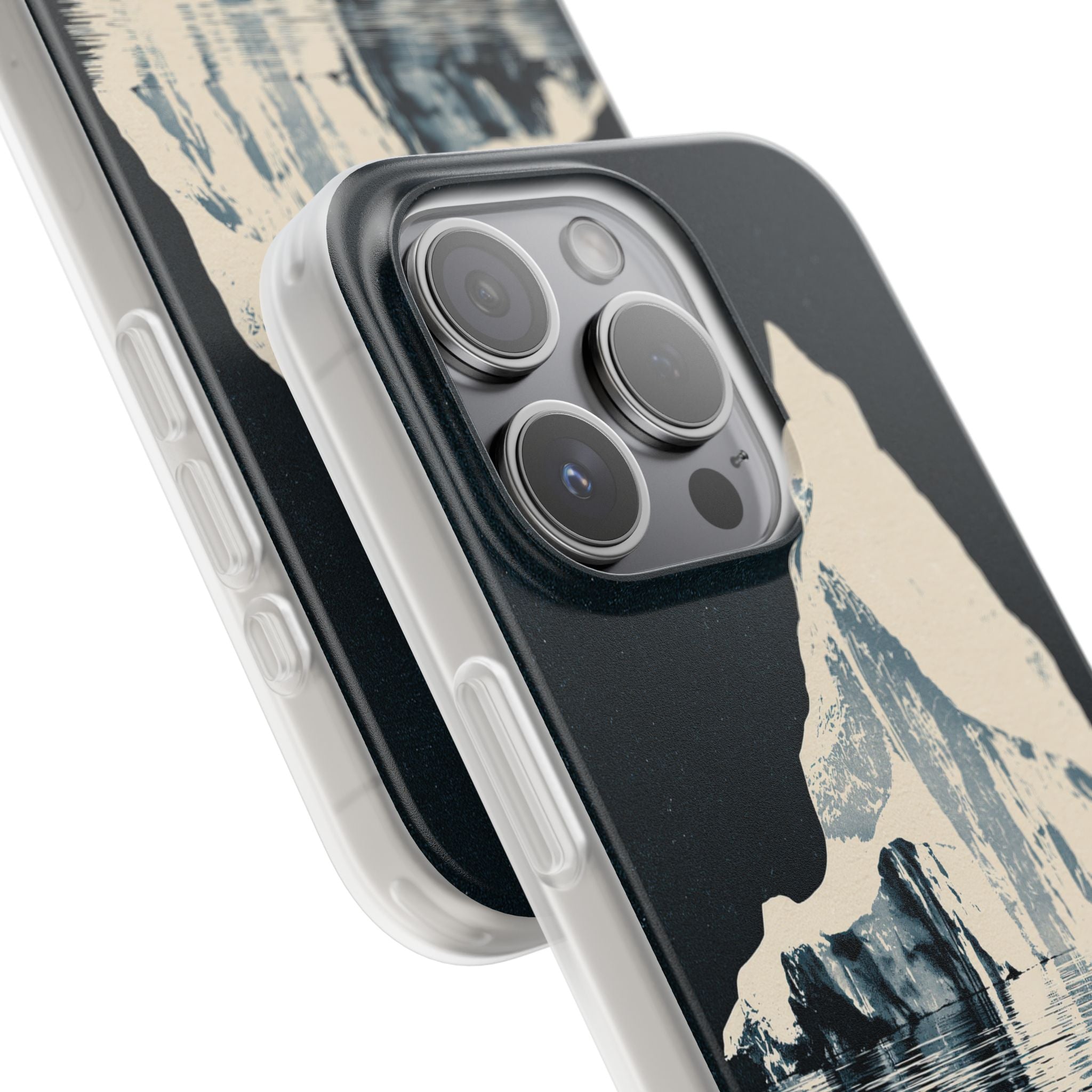 Blue Lite Phone Case for iPhone - Frozen Navy Monolith