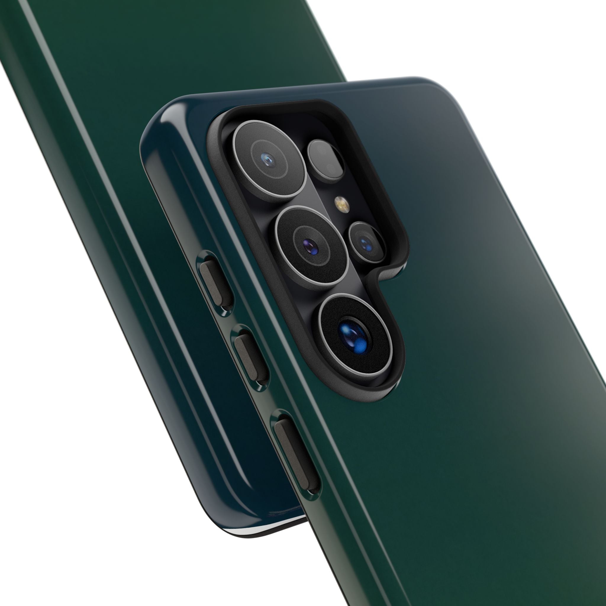 Green Tough Phone Case for Samsung - Midnight Pine Horizon