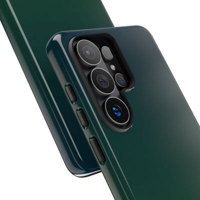 Green Tough Phone Case for Samsung - Midnight Pine Horizon
