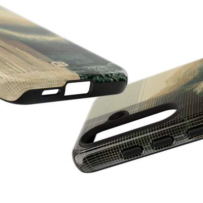Beige Tough Phone Case for Samsung - Veridian Data Ridge