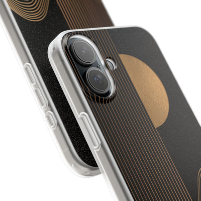Gold Lite Phone Case for iPhone - Gilded Obsidian Dunes