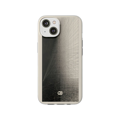 Beige Lite Phone Case for iPhone - Brutalist Graphite Grid