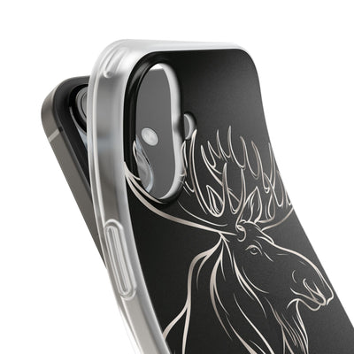 Nordic Moose Contour · Lite Phone Case for iPhone ·  Black