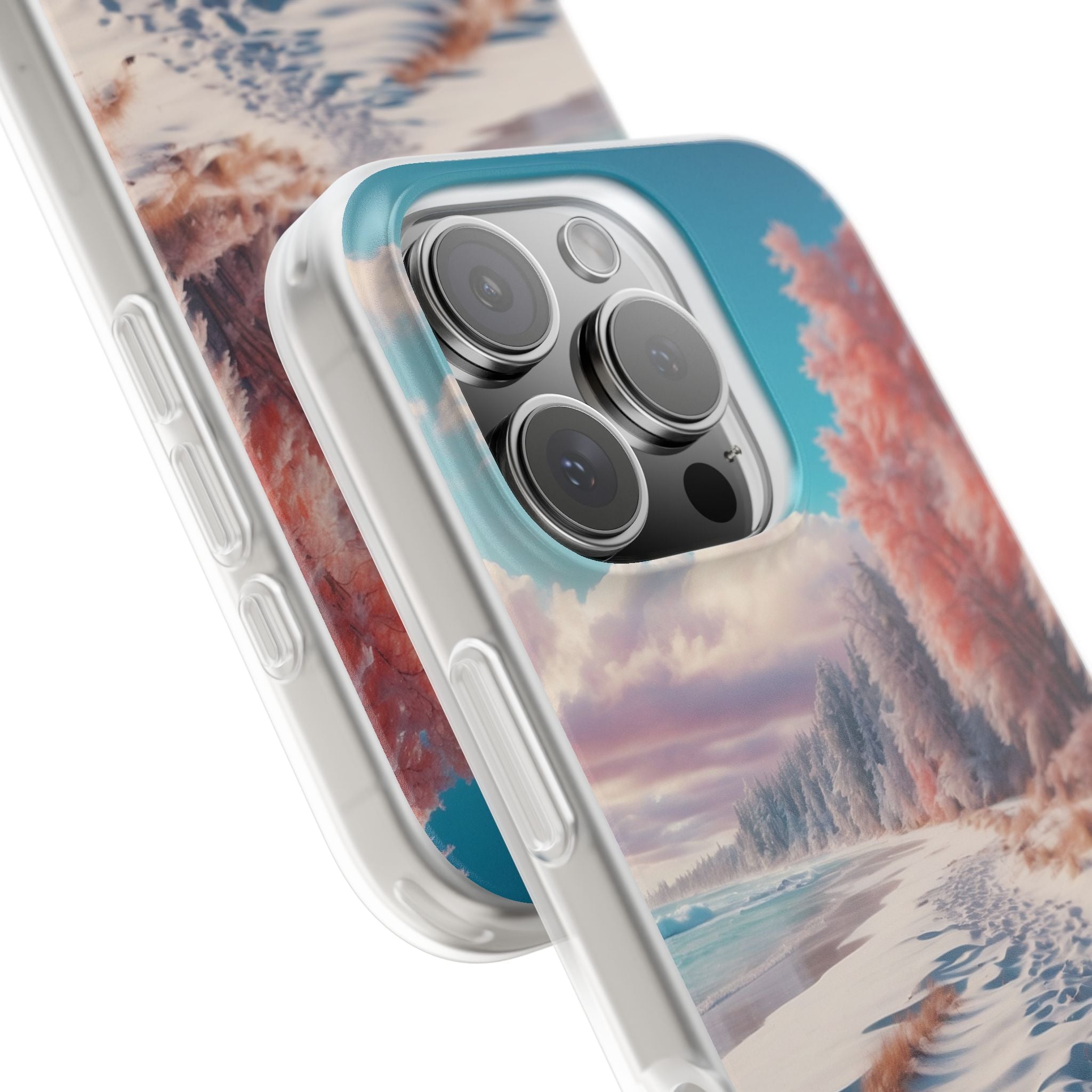 Snowy Footprints iPhone 16 Pro Case - Soft