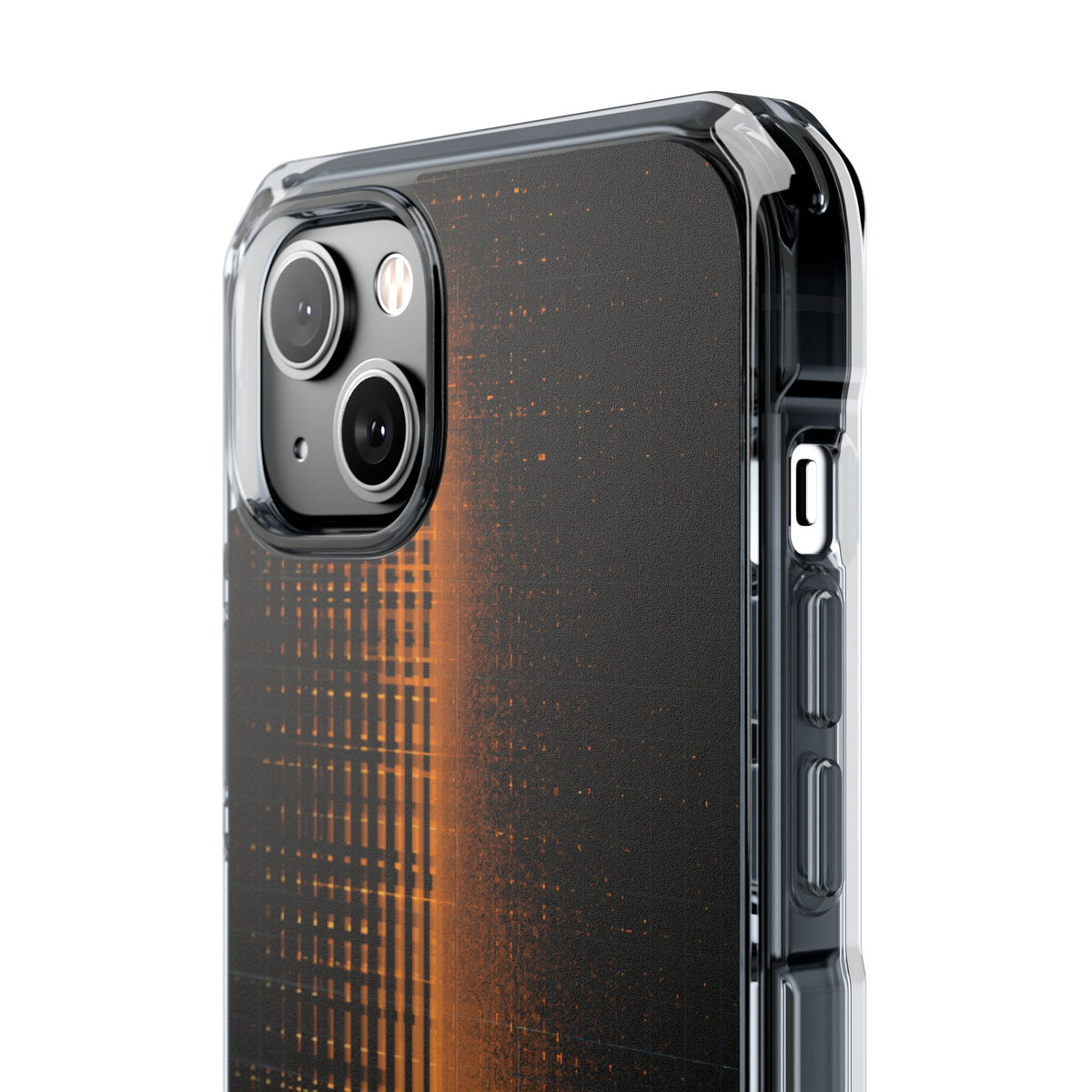 Amber Frequency · Clear Impact Magnetic Phone Case for iPhone · Orange