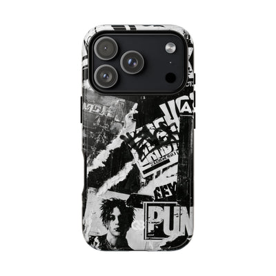 Underground Punk Collage · Tough Phone Case for iPhone · Black