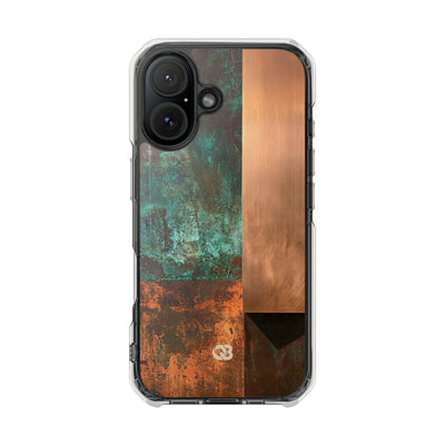 Teal Impact MagSafe Phone Case for iPhone - Verdigris Copper Slab