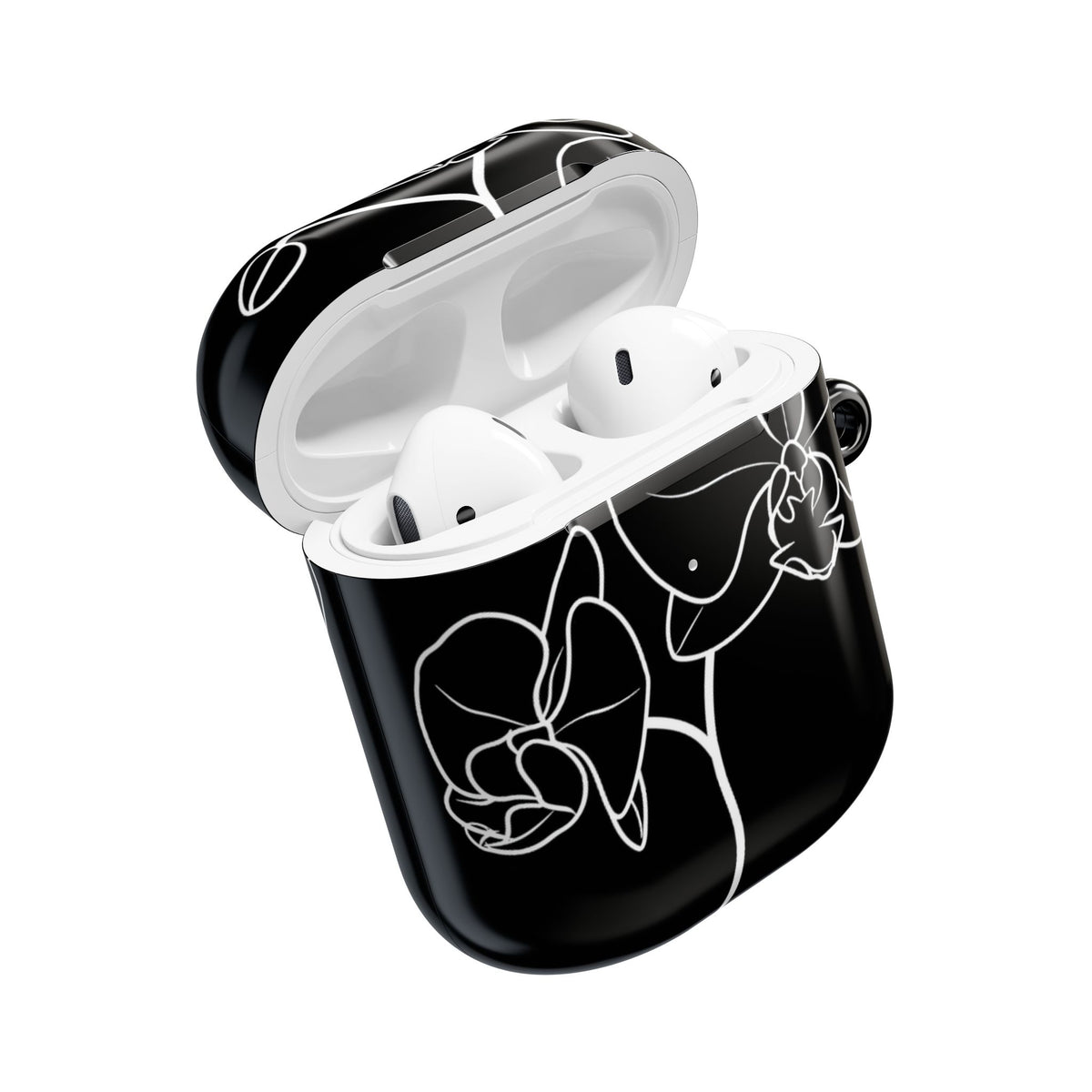 Midnight Orchid · Hard Case for AirPods & AirPods Pro · Black