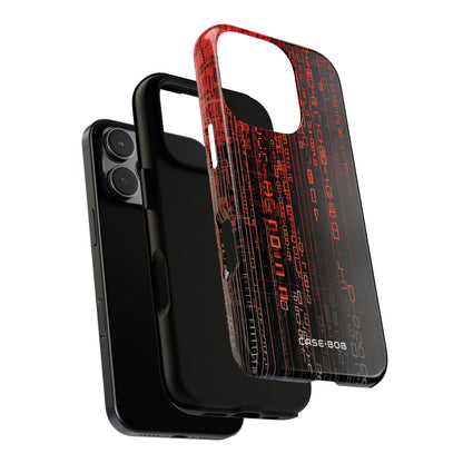 Red Stream Columns iPhone 16 Pro Case - Tough