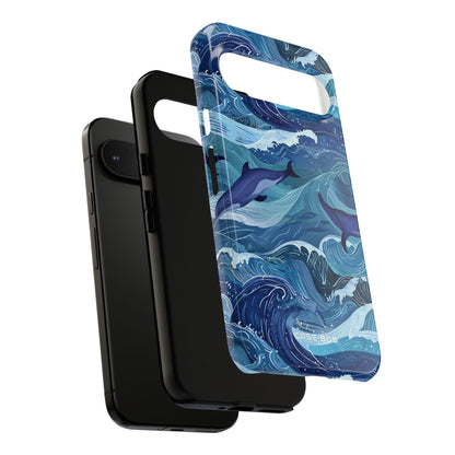 Dolphin Waves Google Pixel 9 Pro XL Case - Tough